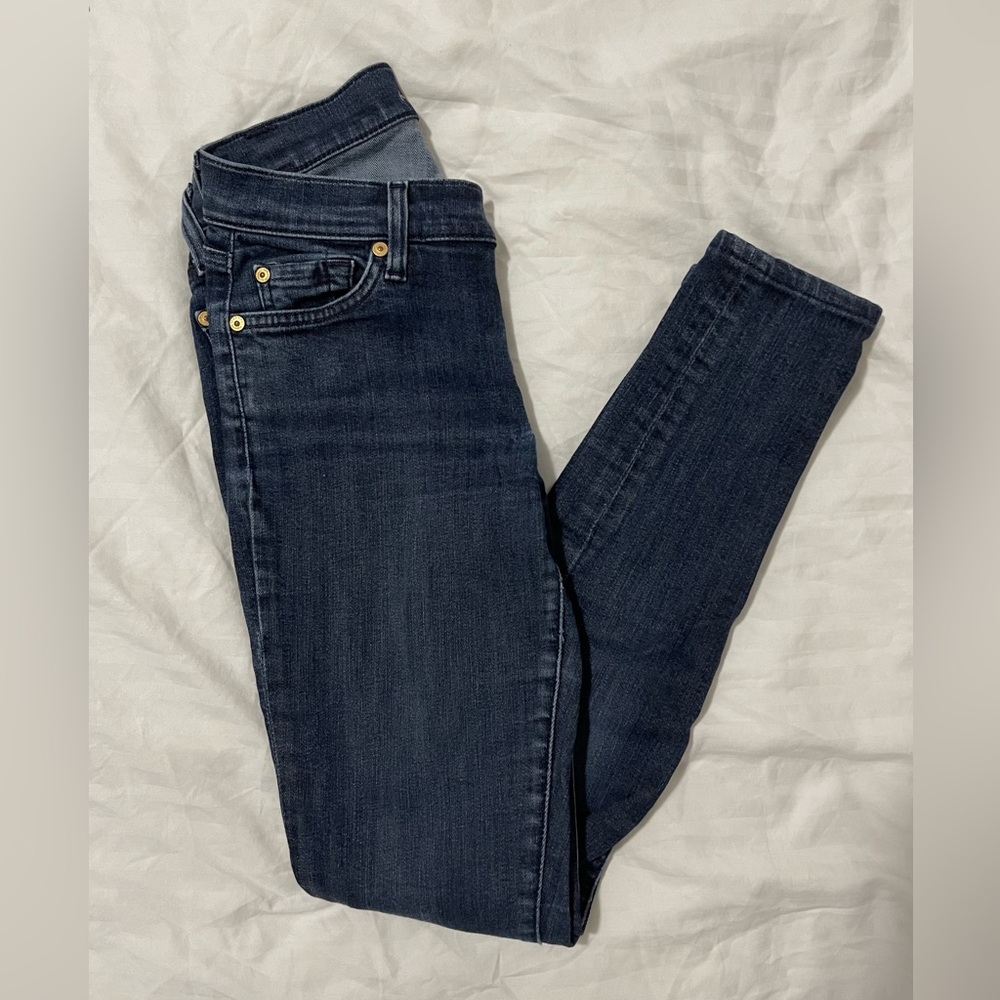 7 FOR ALL MANKIND GWENEVERE SKINNY DENIM JEANS IN SIZE 25